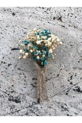 Mavi Krem Cipsolu Damat Yaka Çiçeği YKC-1025