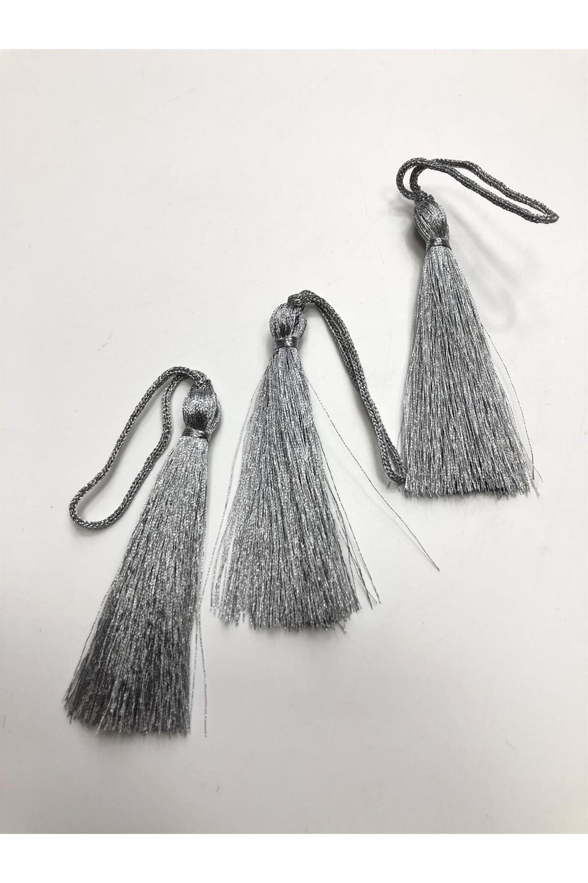 Hobigram Gümüş Simli Tekli Püskül 7 Cm 5 Adet – Diğer Parti Malzemeleri, Şık Tasarım, Kadın Aksesuarı – Diğe