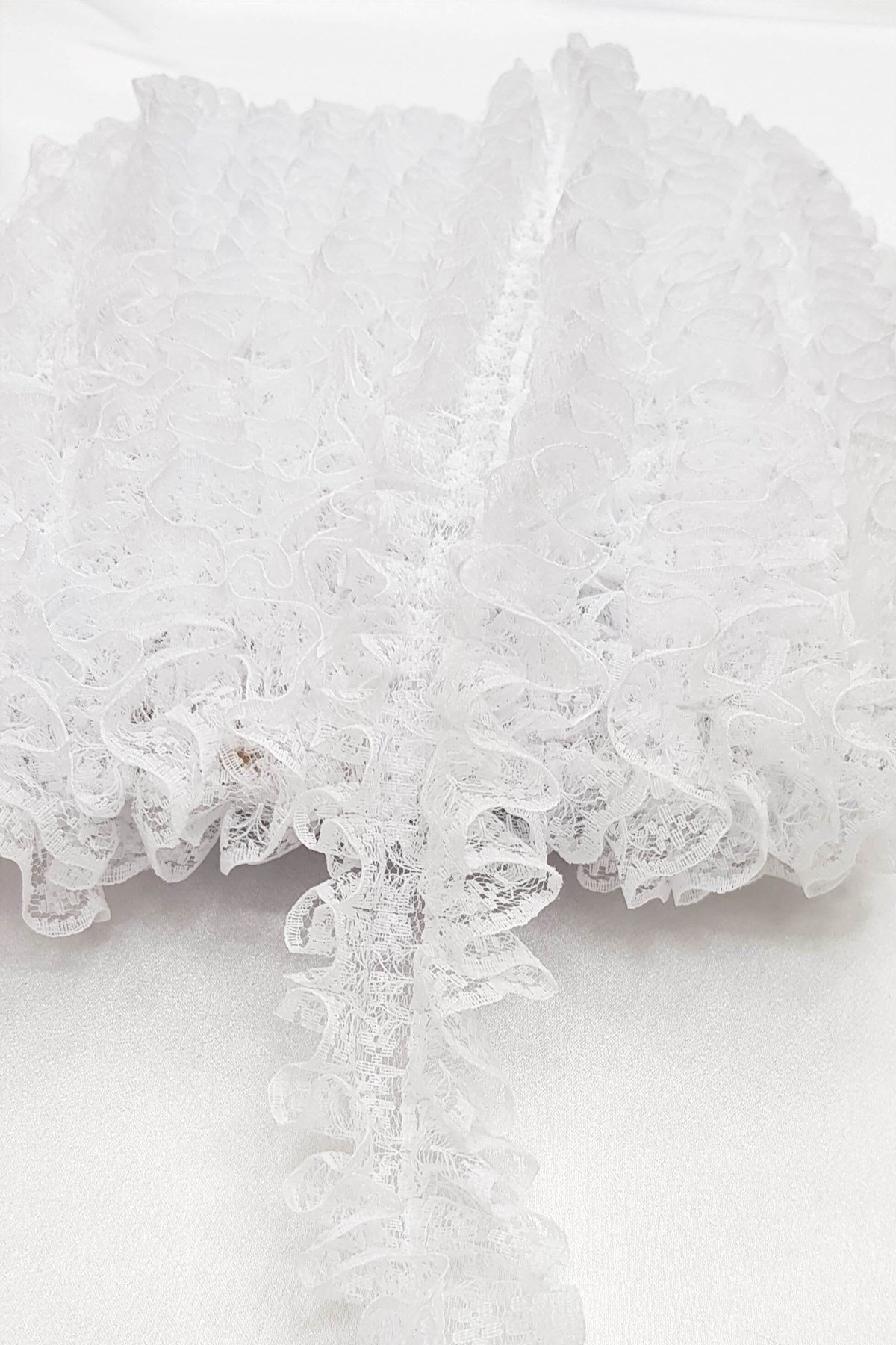 Decorative Ribbon White Double Sided Lace Ruffle 4 Cm – Decorative Ribbon, Stylish Design