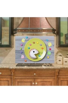 Mutfak Duvar Tezgah Arası Ocak Arkası Sticker Kaplama Gülen Yüz MOA-168
