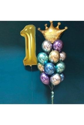 Mini Party Store Krom Balonlu Folyo Doğum Günü Seti Set 1 M443