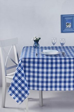 Kareli Mavi Büyük Piknik Örtüsü 160x160 Cm - Mavi 2430705029-Mavi