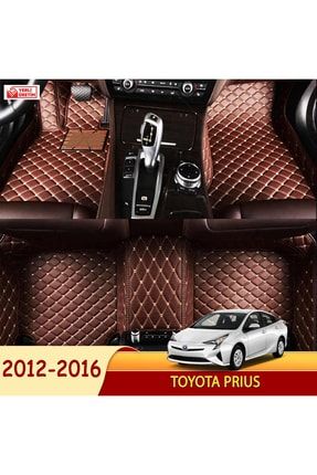 Toyota Prius 2012-2016 Uyumlu 5d Havuzlu Suni Deri OTO PASPAS (Koyu kahve Renk) MO5DHP-KKA-TOPRİ-12-16