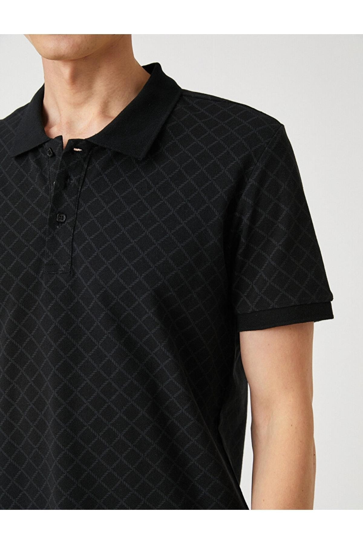 تیشرت مردانه مشکی کوتون | 22YY59002971 اورجینال - تصویر 5