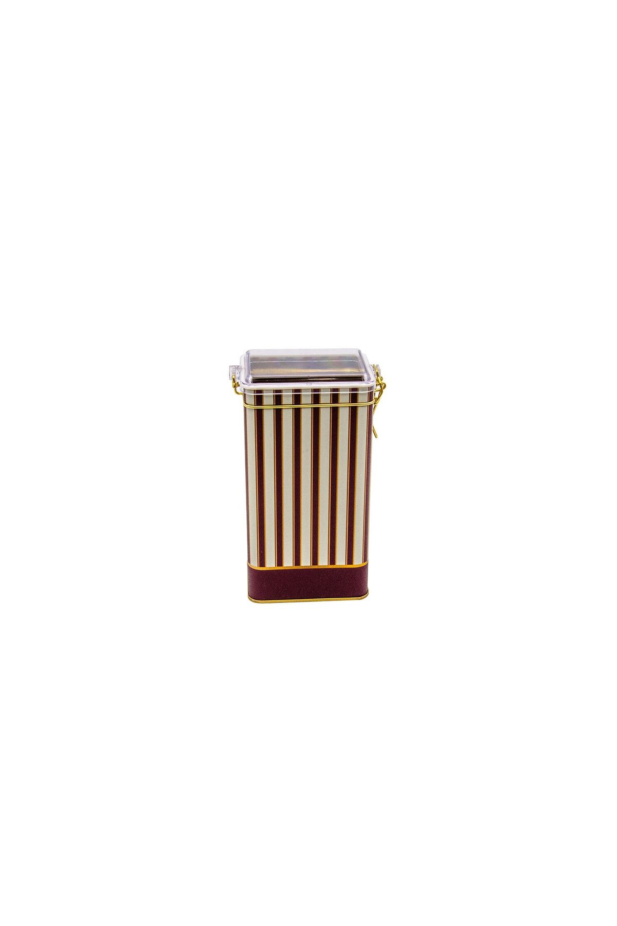 EVLE-Er053-1f Circus Cream Patterned Rectangular Metal Storage Container 8x10 Cm 2