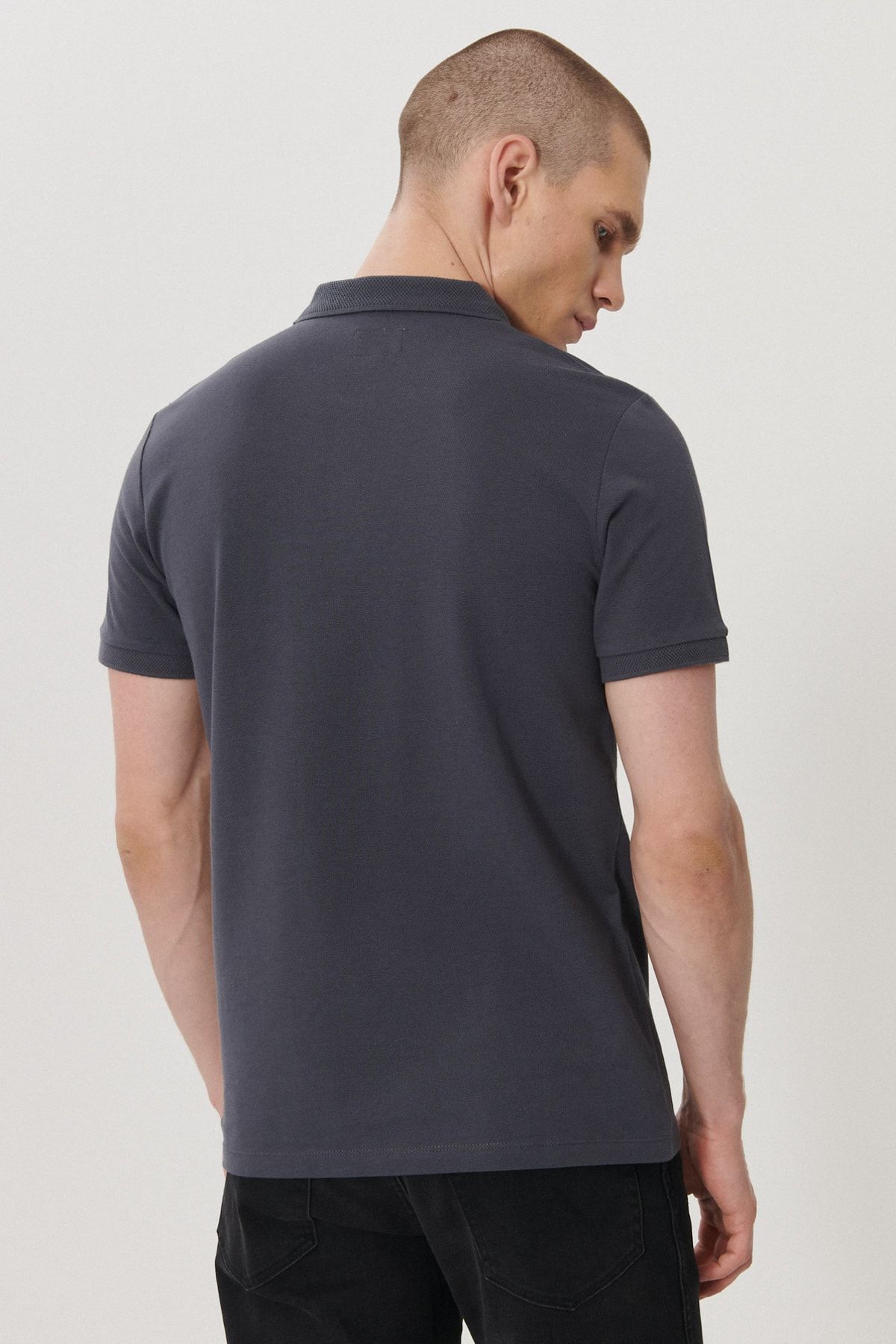 تی شرت یقه پولو خاکستری مردانه به طور منظم مناسب برش طبیعی چوگان 100 ٪ پنبه T shirt Wrangler