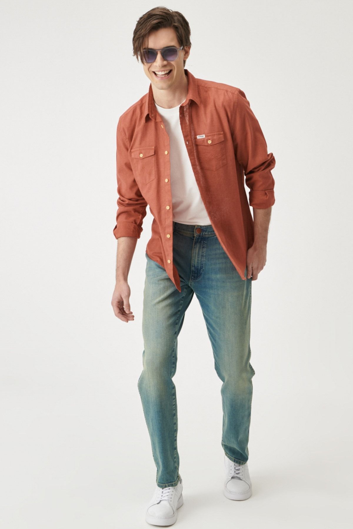 WRANGLER Regular Fit Taper Esnek Jean Kot Pantolon