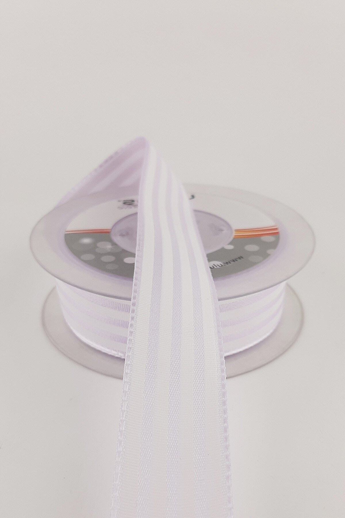 Lilac Striped Taffeta Ribbon – Custom Design, Accessory, Quality Production, Eye-catching Style – Ribbon – Ku