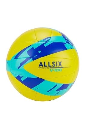 Allsix V100 Yeşil-sarı Voleybol Topu Öğretici 260-280 Gr Yeni Seri 03137