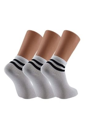 12 Çift Beyaz %100 Pamuk Çemberli Erkek Patik Çorap Ekonomik Toptan Paket ESİNTİ13-BEYAZ 00 40-44 NO