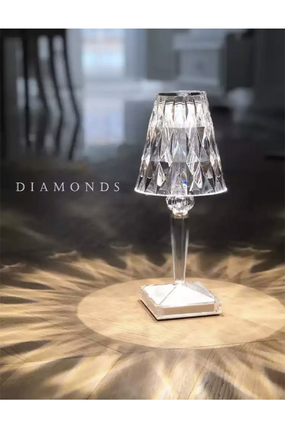 burenze Luxury Crystal Ledli Ultra Şık Led Abajur Masa Lambası Ithal 1. Sınıf Kalite