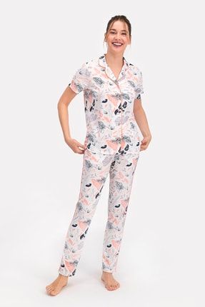 Kadın Krem Gömlek Pijama AR1214-S