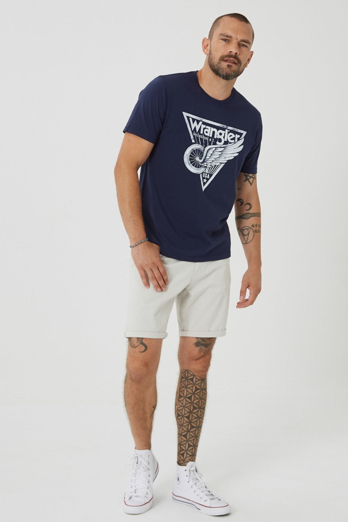 WRANGLER-Regular Fit Normal Cut Shorts 4