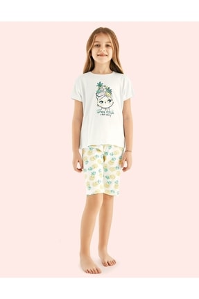Ananas Baskılı Kız Çocuk Yazlık Pijama Takımı - 10130 TYC00356867070