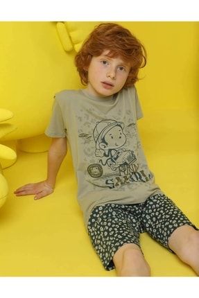 Funny Safari Baskılı Erkek Çocuk Pijama Takım - 11537