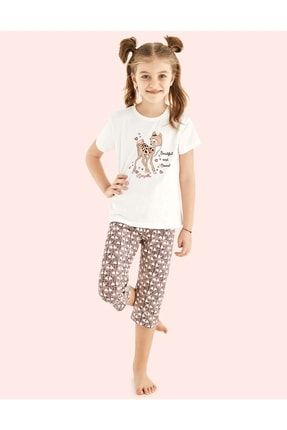 Ceylan Baskılı Kız Çocuk Yazlık Pijama Takımı - 10117