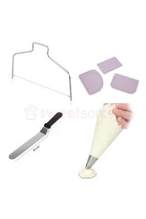 Pasta Yapım Seti Krema Torbası-krema Tarağı-spatula-testere SET-0011