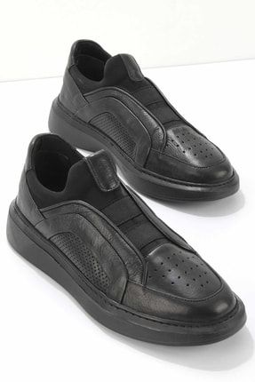 Siyah Leather Erkek Sneaker E01585643903