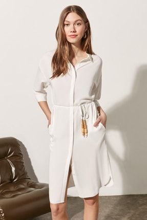 Ekru & More Rosella Uzun Kollu Gömlek Elbise B222F309006