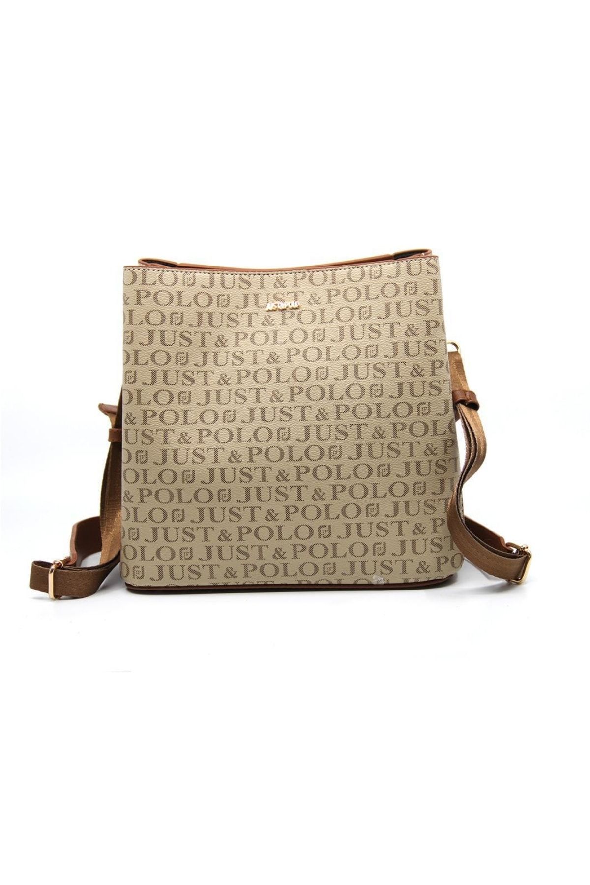 Just Polo Women s Mink 5 Compartment Two Straps Shoulder Bag