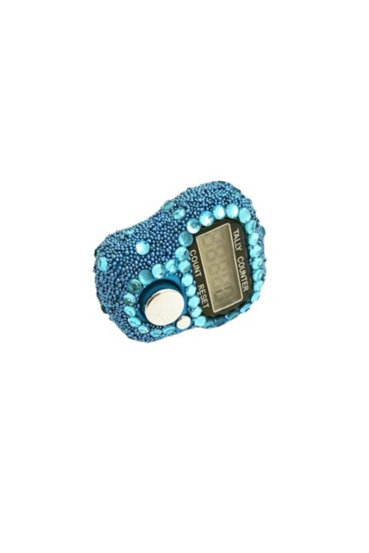 SİNA HEDİYELİK Model Sandblasting Stone Zikirmatik Digital Ring-turcoaz - One Size