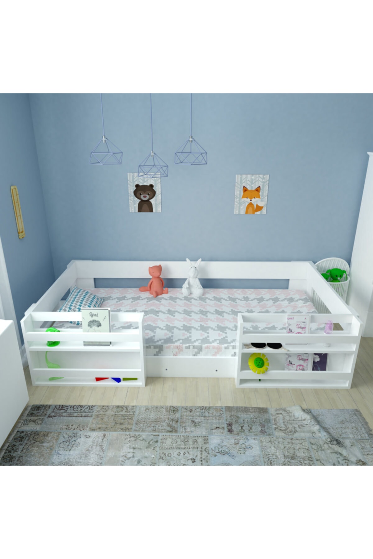 Ninnimo Vega Montessori Mdf Beyaz 90x190 Yatak Uyumlu Karyola fotoğrafı 2 (önizleme)