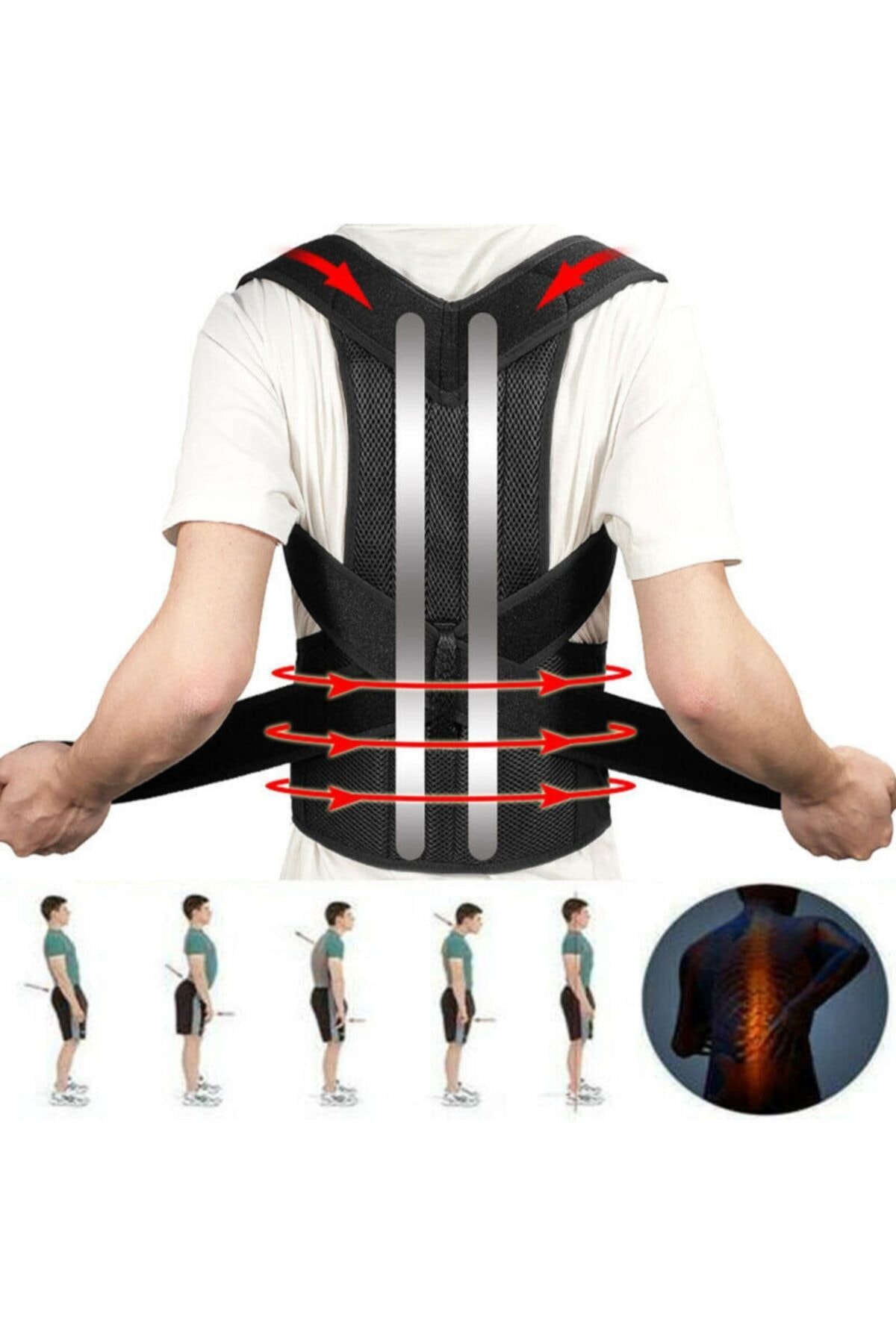 Medical 360 Degree Double Underwire Supported Kyphosis Corset Orthopedic Scoliosis Corset Women Men Corset