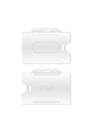 Plastik Kart Muhafaza Kabı Yatay 54x86mm Şeffaf (50 Li Paket) MAS-110800352000