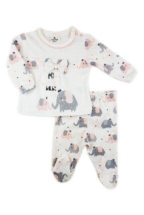 Kız Organik My Little Baby Patikli Uzun Kollu Pijama Takımı Lg-6005 PRA-2961880-920590