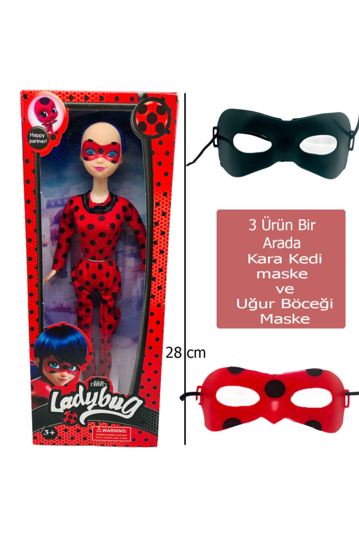 ugur bocegi bebek kara kedi ve ugur bocegi maske 3 u 1 arada