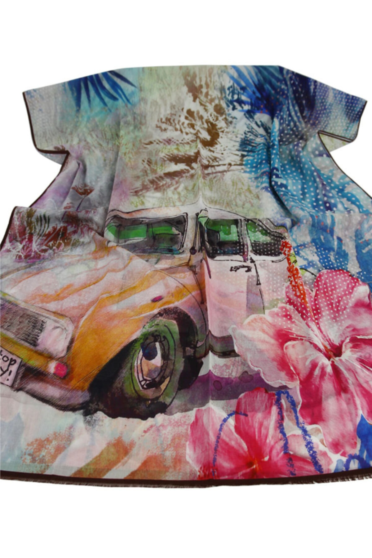 شال زنانه قهوه ای آرمینه | ARABALI01 اورجینال - تصویر 3