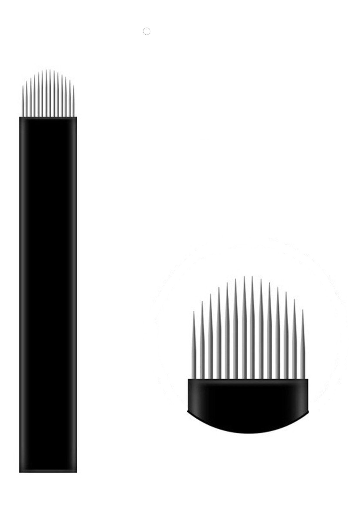 10 عدد سوزن میکروبلیدینگ آرایش دائم مشکی 14u - 0.18mm İthalSepeti
