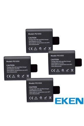 H9r Aksiyon Kamera Uyumlu 4 Adet Pg1050 Batarya Pil Seti EKEN-4PG1050-4PARCA