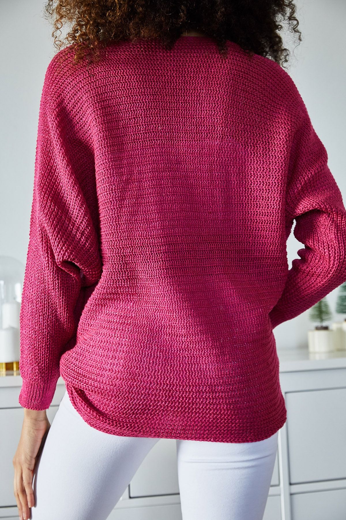 XHAN Pullover Bordeaux Regular Fit Fast ausverkauft FN8275