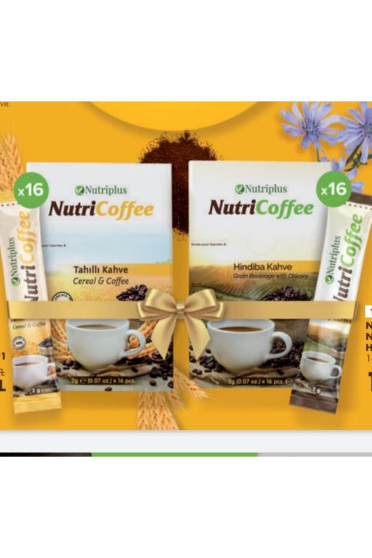 Farmasi Nutriplus Kahve Paketi Nutricoffee Tahıllı 16*2 gr + Nutricoffee Handiba 16*2gr