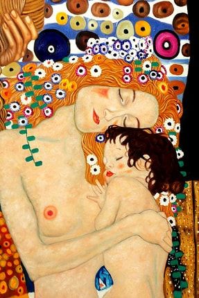 Gustav Klimt - Mother And Child Tablo - 60cm X 90 cm sn121520200212