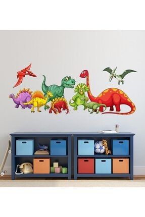 Sevimli Dinozorlar S10 Duvar Sticker Bebek Odası Dinozorlar