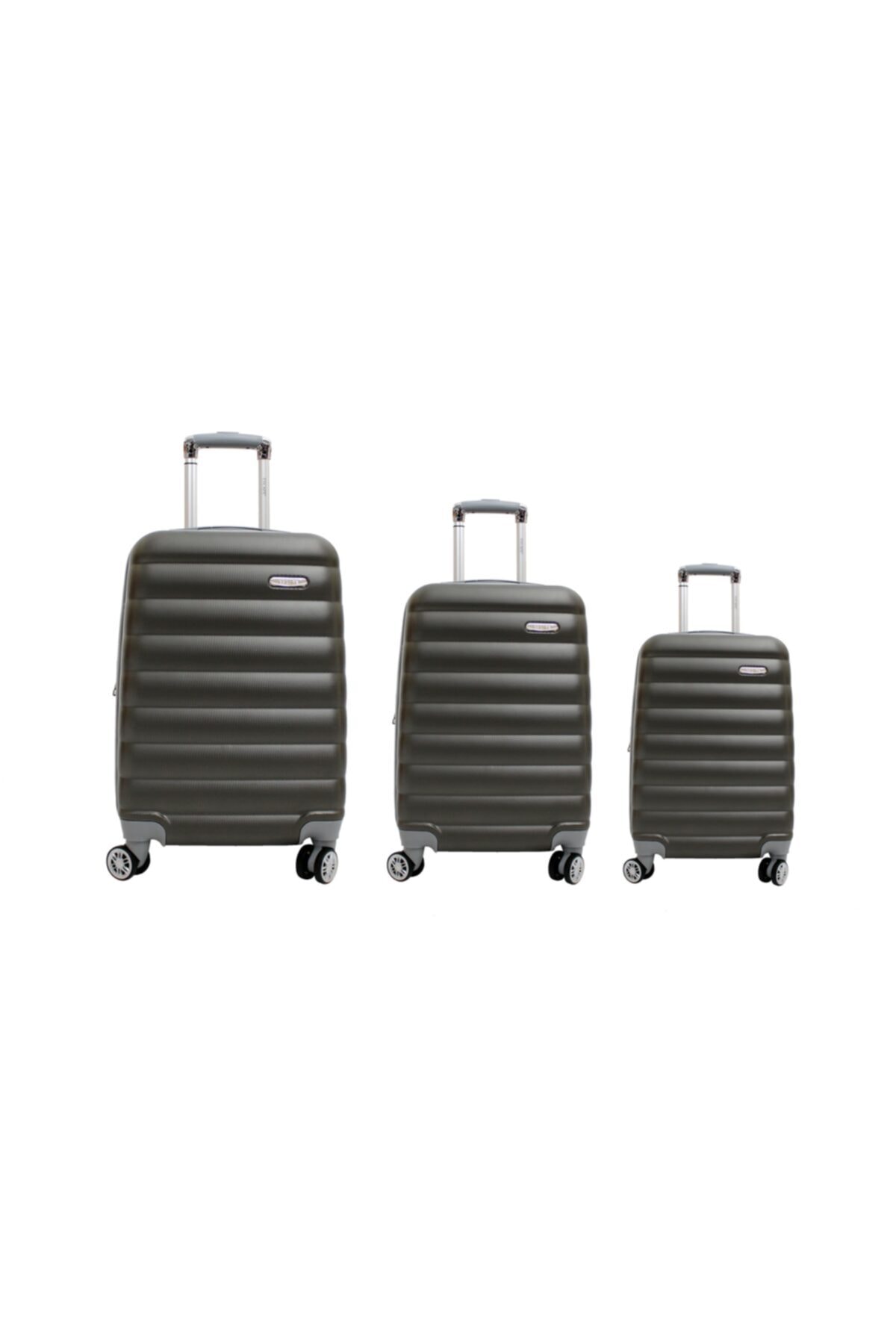 Vlz-123gr Gri Abs Bakalit 3 Boy Set Valiz
