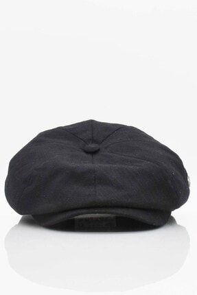 Keten Ingiliz Stili London Kasket Yazlık Keten Şapka Siyah TXE9CEF60B411