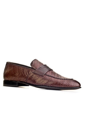 Elle Shoes Arronhes Hakiki Deri Kahverengi Erkek Loafer Ayakkabi Trendyol