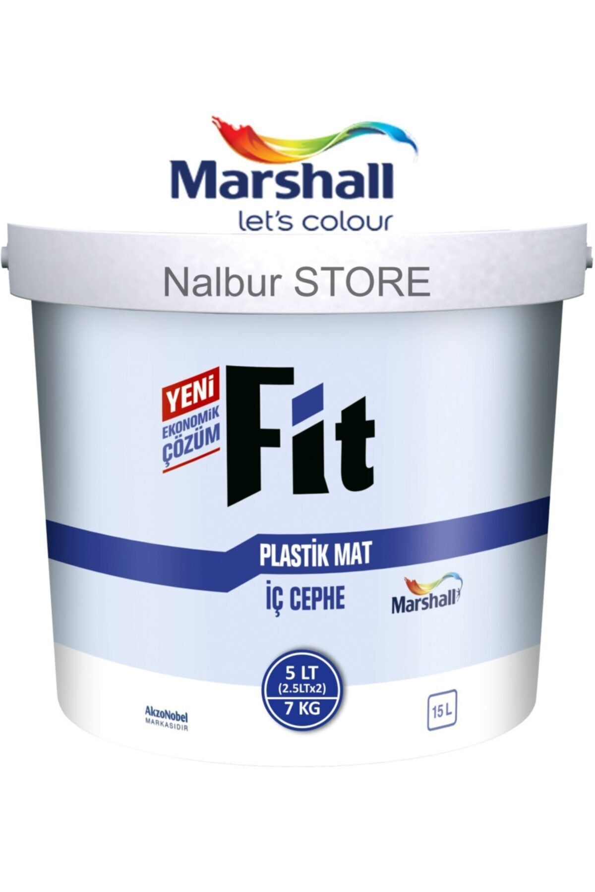 Marshall Fit Plastik Su Bazlı Iç Cephe Duvar Boyası 5lt=7kgkokusuz