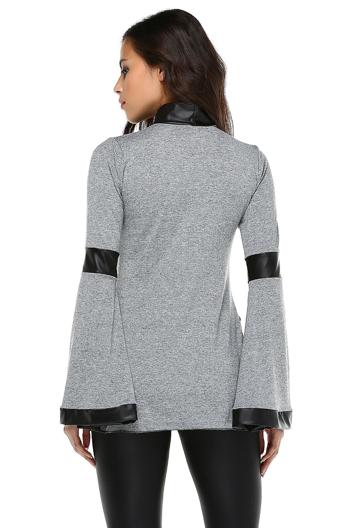 Quincey-Leather Detailed Tunic 3
