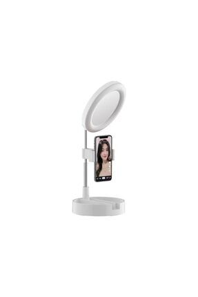 Telefon Tutuculu Makyaj Selfie,video Led Işıklı Stand Ayna12