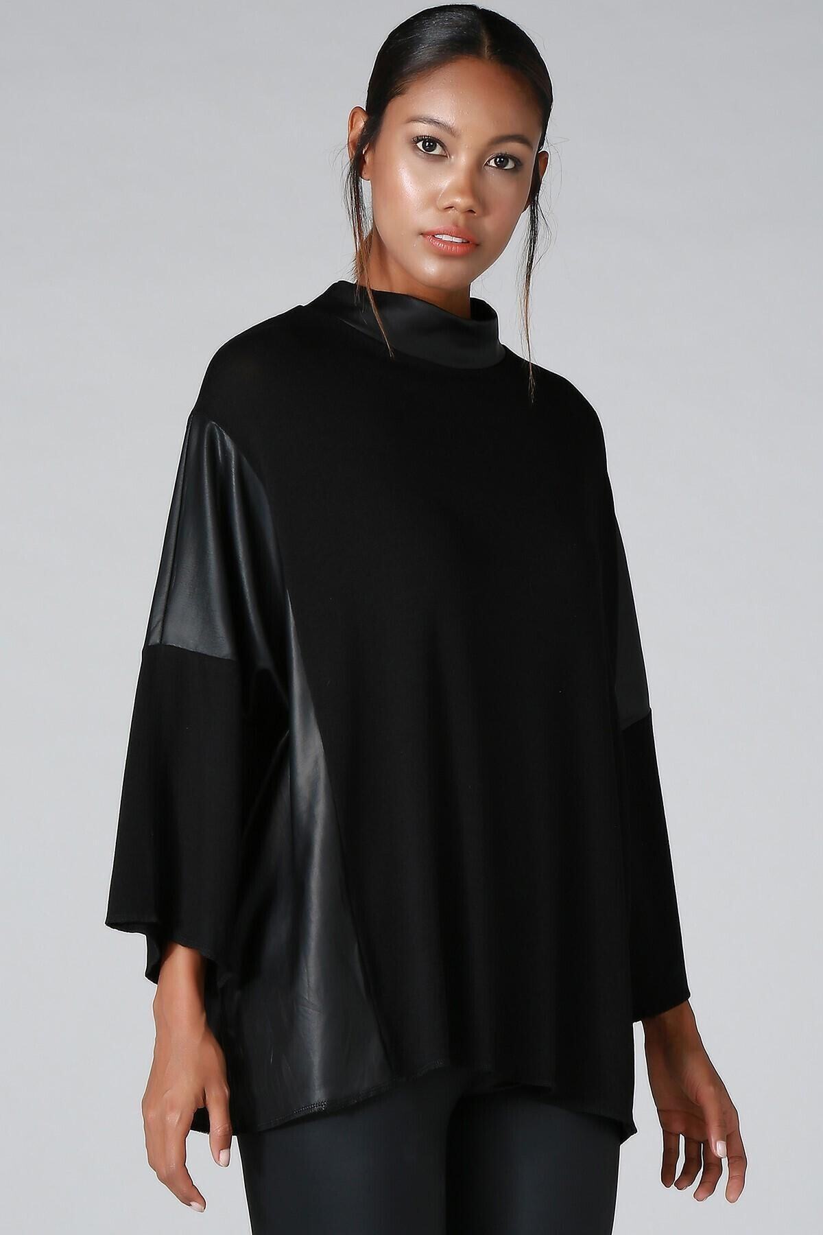 Quincey-Leather Detail Knitwear Sweater 3