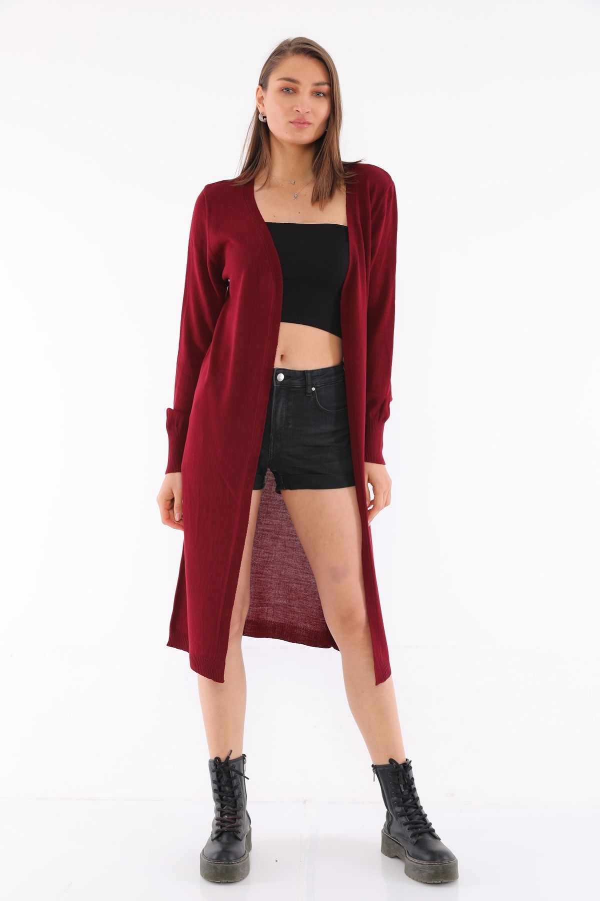 Maroon cheap duster cardigan