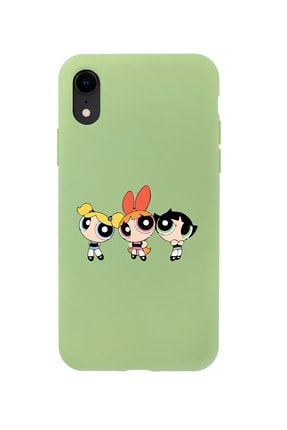 Iphone Xr Powerpuff Girls Tasarımlı Yeşil Telefon Kılıfı MCIPXRLPOPG