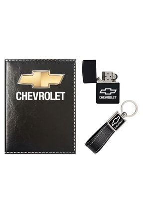 Chevrolet Logolu Siyah Ruhsat Kabı - Anahtarlık Ve Çakmak 125388515