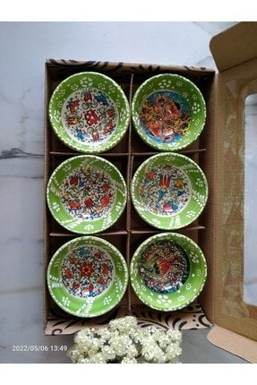 6' Lı El Işi Çini Kase Sushi Sosluk- Çerezlik- Lokumluk-reçellik ŞIK-ÇİNİ2