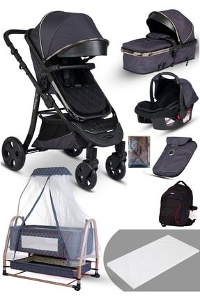 Yeni Doğan Set 8 In 1 985 Travel Sistem Bebek Arabası Ve 505 Bebek Sepeti Anne Yanı Beşik 000007.000099