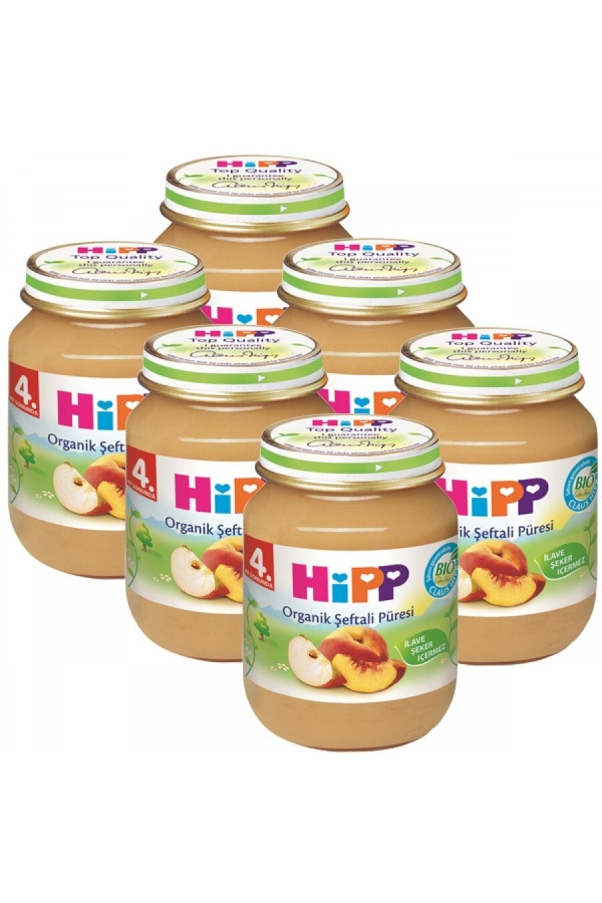 Hipp Organik Şeftali Püresi 125gr 6 Adet